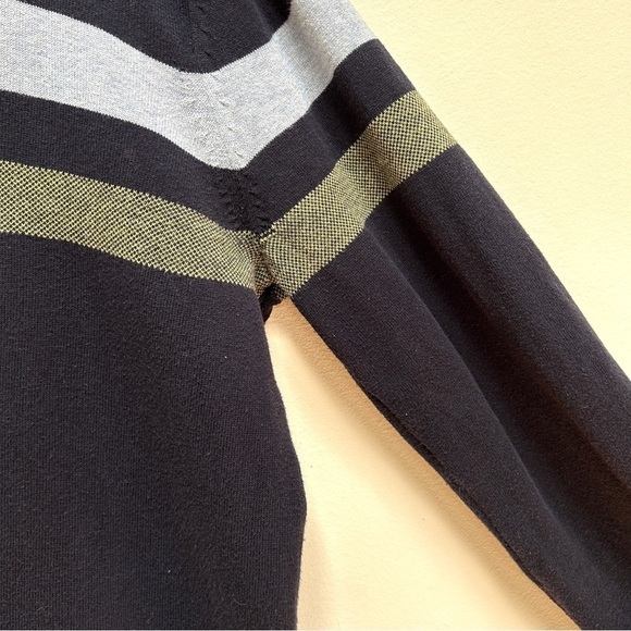 Banana Republic Men’s Cotton Striped Pullover Navy V Neck Sweater, Size XL - Picture 6 of 12